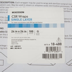 Medical Sterilization Wrap - Blue Single Layer, Non-Woven CSR Wrap for Steam & EO Sterilization