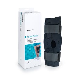 McKesson Wraparound Knee Brace with Dual Hinges - Hook and Loop Closure for MCL/LCL Support