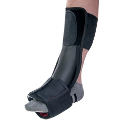 Dorsal Night Splint for Plantar Fasciitis - Hook and Loop Adjustable Black