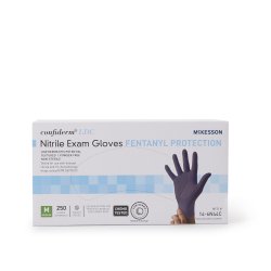 Low-Derma Nitrile Exam Gloves - Fentanyl Resistant, Powder-Free, Latex-Free Protection