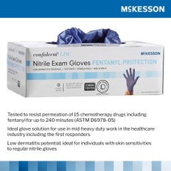 Low-Derma Nitrile Exam Gloves - Fentanyl Resistant, Powder-Free, Latex-Free Protection