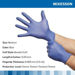 Low-Derma Nitrile Exam Gloves - Fentanyl Resistant, Powder-Free, Latex-Free Protection