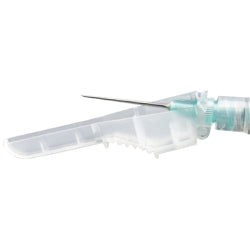 Hinged Safety Hypodermic Needle - OSHA Compliant with Reinforced Locking Mechanism