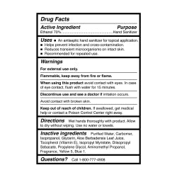 Premium Hand Sanitizer Gel with Aloe & Vitamin E - 70% Alcohol, Spring Water Scent, Moisturizing Formula (Kills 99.9% Germs)