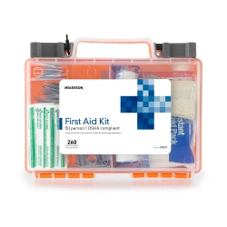 Professional First Aid Kit 50 Person - 260 Pieces Emergency Medical Supply Kit with Durable Plastic Case