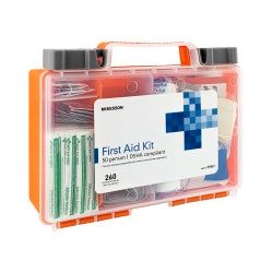 Professional First Aid Kit 50 Person - 260 Pieces Emergency Medical Supply Kit with Durable Plastic Case