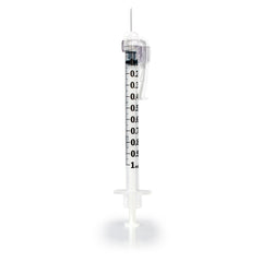 Tuberculin Syringe with Safety Needle 1cc 27G - Glide Safety Mechanism for Precise Medication Delivery