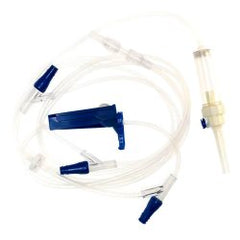 Professional IV Pump Administration Set - 3 Port 110 Inch Sterile DEHP-Free Tubing - Box of 50