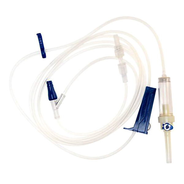 IV Pump Set 102 Inch Tubing - Sterile DEHP-Free with Needle-Free Port - Box of 50