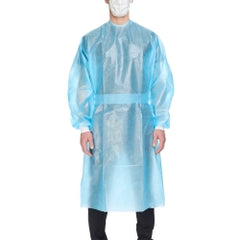 Chemotherapy Procedure Gown - AAMI Level 2 Polycoated Protection with Knit Cuffs