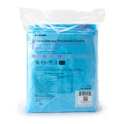 Chemotherapy Procedure Gown - AAMI Level 2 Polycoated Protection with Knit Cuffs