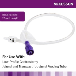 McKesson Bolus Enteral Feeding Extension Tube Set - ENFit ISO-Compliant, Latex-Free with Secure Lock