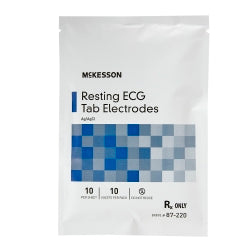 ECG Resting Tab Electrodes - Silver/Silver Chloride with Conductive Adhesive Hydrogel