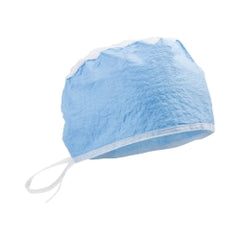 Disposable Surgeon Cap - Blue - One Size Fits Most - Latex-Free OR Head Covering
