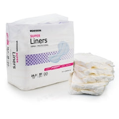 Super Incontinence Liners - 25.2 Inch Contoured Moderate Absorbency - Unisex Adult Disposable