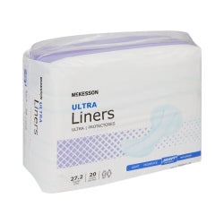 McKesson Ultra Incontinence Liners Heavy Absorbency - 27" Contoured Unisex Disposable Pads