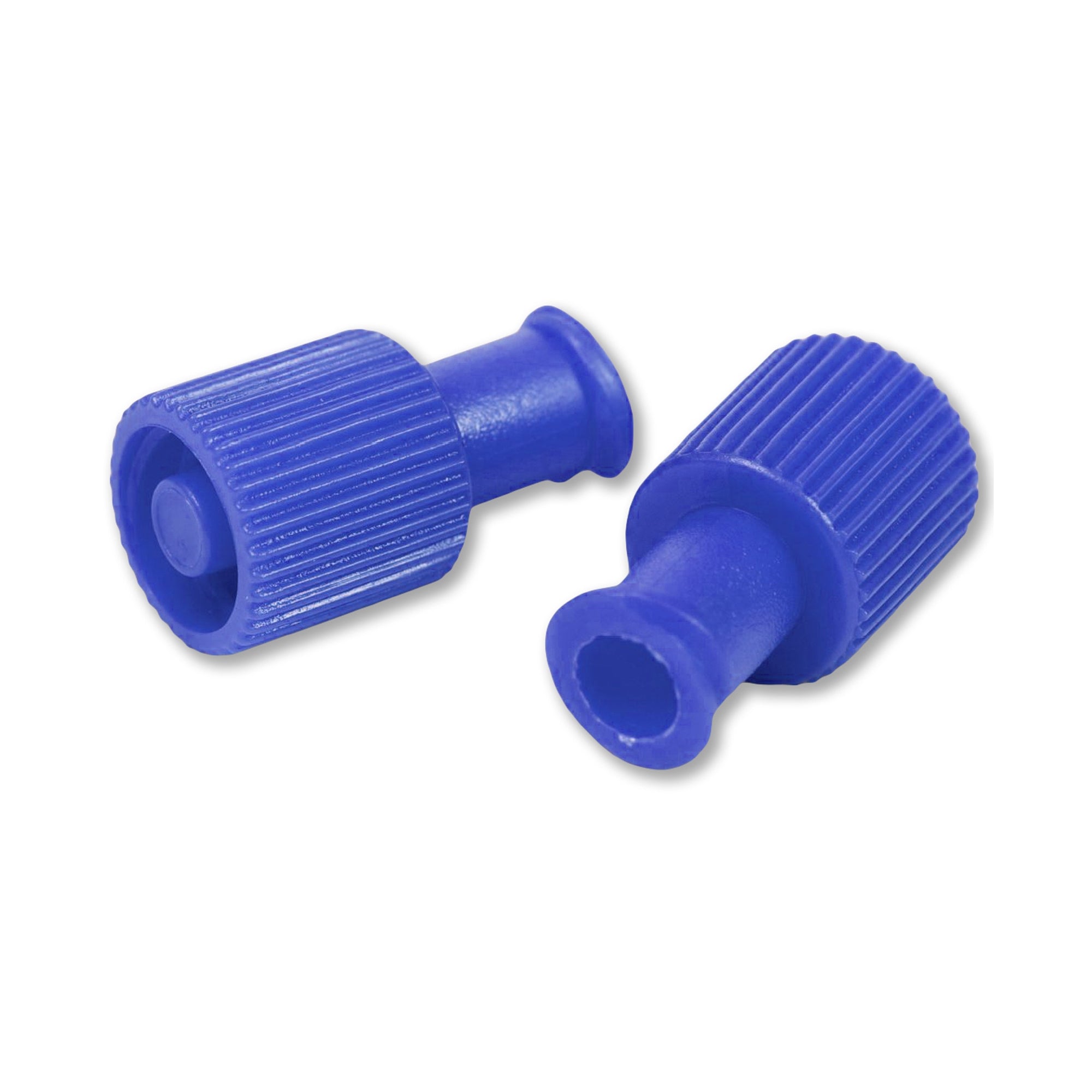 Syringe Injector Cap McKesson Dual Function Syringe Cap Blue Sterile Male/Female Luer Lock ...