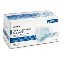 ASTM Level 1 Earloop Procedure Mask - 3-Layer Disposable Face Masks with Adjustable Nose Bridge