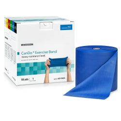 Blue Heavy Resistance Exercise Band - 5 Inch Non-Latex Therapy Band for Rehabilitation & Strength Training