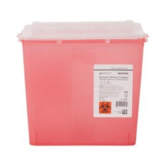 McKesson Prevent Biohazard Sharps Container - 2 Gallon Translucent Horizontal Entry Locking Lid