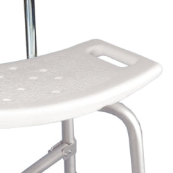 Bariatric Bath Bench with Backrest - 500 lbs Capacity - Adjustable Height 14-19" - 20" Seat Width