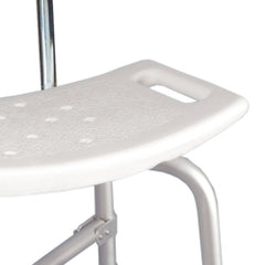 Bariatric Bath Bench with Backrest - 500 lbs Capacity - Adjustable Height 14-19" - 20" Seat Width