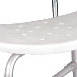 Bariatric Bath Bench with Backrest - 500 lbs Capacity - Adjustable Height 14-19" - 20" Seat Width