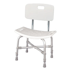 Bariatric Bath Bench with Backrest - 500 lbs Capacity - Adjustable Height 14-19" - 20" Seat Width