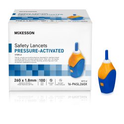 Safety Lancet Sterile Pressure Activated 1.8mm - Retractable Needle 21G/26G/30G Gauge Options