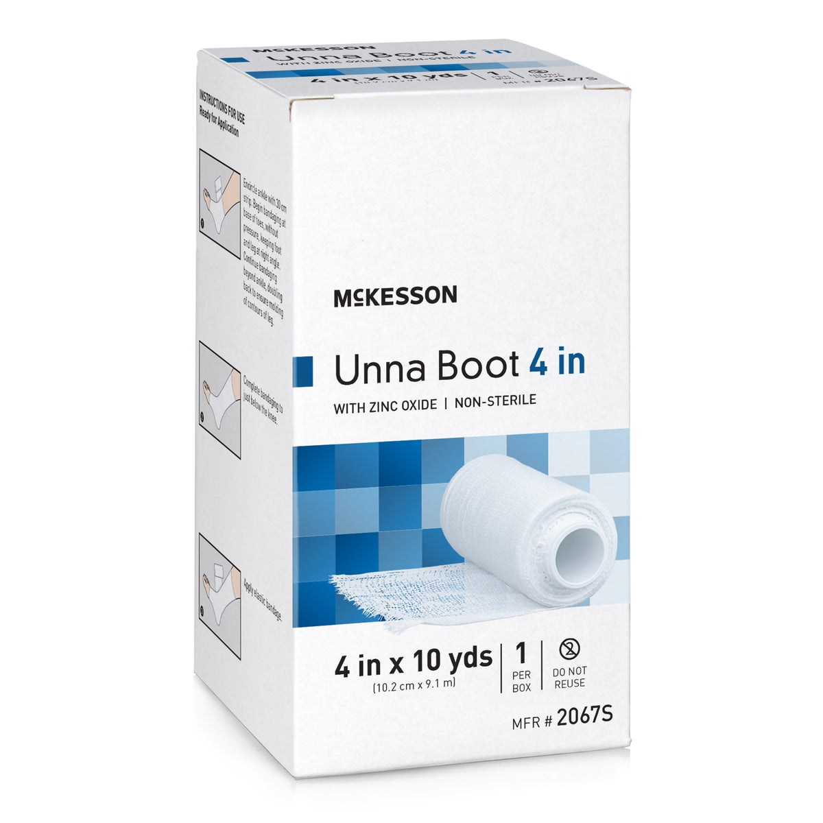 Zinc Oxide Unna Boot - 4 Inch x 10 Yard Cotton Compression Bandage for Venous Ulcers
