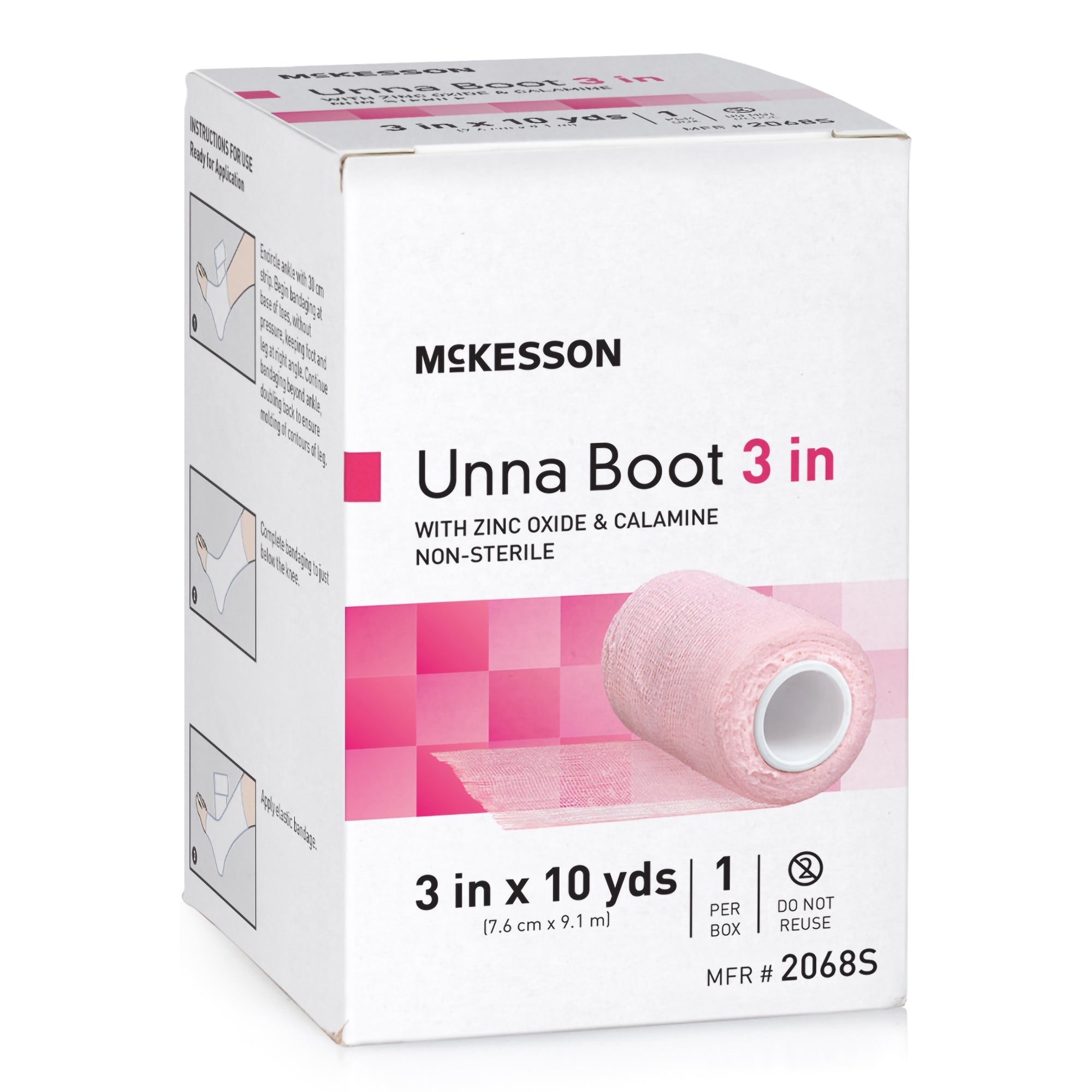 Non-Sterile Cotton Unna Boot with Calamine & Zinc Oxide - Compression Therapy Bandage