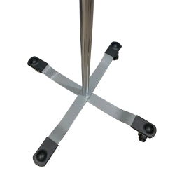 Medline Aluminium Deluxe Five Leg IV Pole - Heavy-Duty Medical IV Stand 48.5"-82" Height Adjustable (Case of 2)