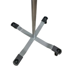 Medline Aluminium Deluxe Five Leg IV Pole - Heavy-Duty Medical IV Stand 48.5"-82" Height Adjustable (Case of 2)