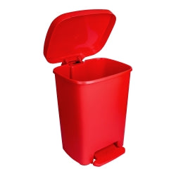 Professional Medical Waste Can - 32 Quart Rectangular Step-On Trash Receptacle