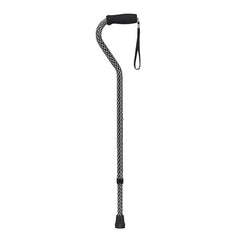 Offset Handle Cane Black Wave