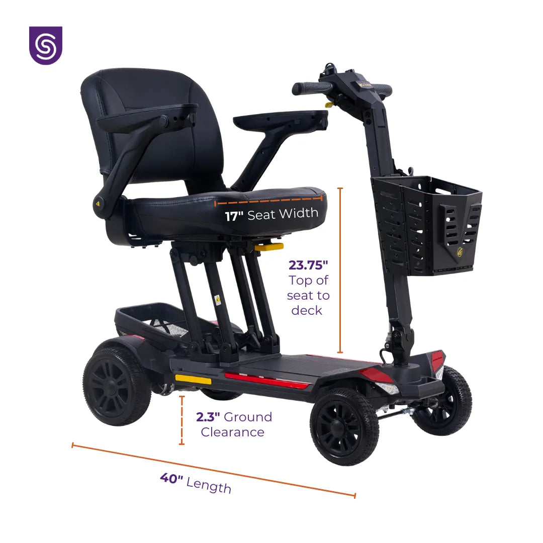 Buzzaround Carry On HD Folding Mobility Scooter - 400 lb Capacity, 22 Mile Range, Travel-Friendly