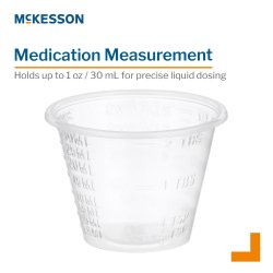 Graduated Medicine Cups 1 oz Clear - Disposable Polypropylene Medication Cups