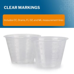 Graduated Medicine Cups 1 oz Clear - Disposable Polypropylene Medication Cups