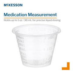 Graduated Medicine Cups 1 oz Clear - Disposable Polypropylene Medication Cups
