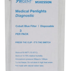Professional Diagnostic Penlight with Cobalt Blue Filter - Disposable, Bright LED - White