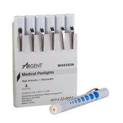 Disposable Medical Penlight White LED - Professional Grade Diagnostic Tool, 4.5 Inch (Pack of 6)