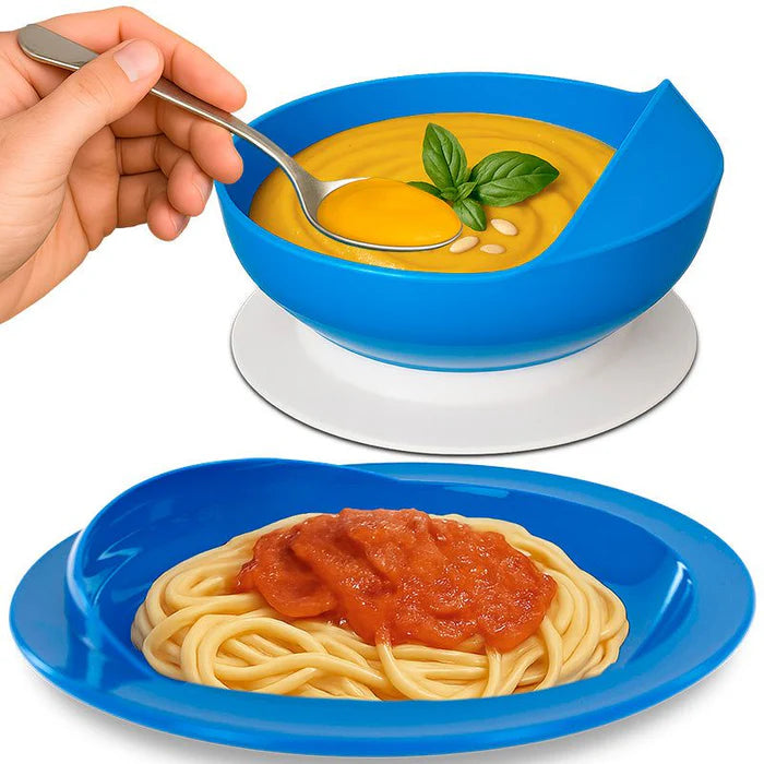 Spill-Proof Bowl and Plate Set
