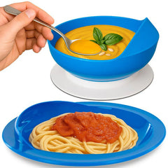 Spill-Proof Bowl and Plate Set