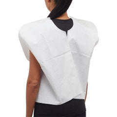 Exam Cape 30 x 21 Inch White Tissue/Poly/Tissue - Disposable Patient Drape