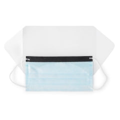 Procedure Mask with Eye Shield - Pleated Face Mask with Anti-Fog Visor, Blue (Box of 25)