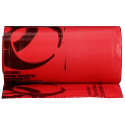Red Infectious Waste Bags - 24 x 32 Inch, 10-15 Gallon Medical Biohazard Disposal Bags