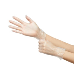 Synthetic Vinyl Exam Gloves Powder-Free Clear - Latex-Free, Smooth Finish, Ambidextrous - 9.6 Inch