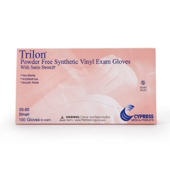Synthetic Vinyl Exam Gloves Powder-Free Clear - Latex-Free, Smooth Finish, Ambidextrous - 9.6 Inch