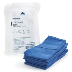 Sterile Surgical O.R. Towel Blue 17 x 27 Inch - Premium Cotton Disposable Operating Room Drape