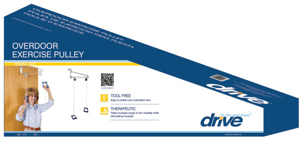 Drive Medical Overdoor Exercise Pulley System - Shoulder Therapy & Range of Motion Rehabilitation Equipment